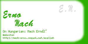 erno mach business card